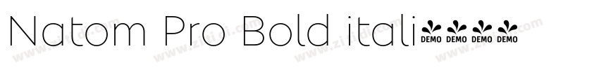 Natom Pro Bold itali字体转换
